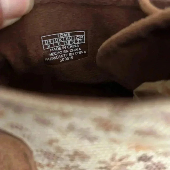 [US8]Toms Desert  Beige/Brown Maple Leaf Pattern Wedge Boots Bootie - Picture 8 of 10